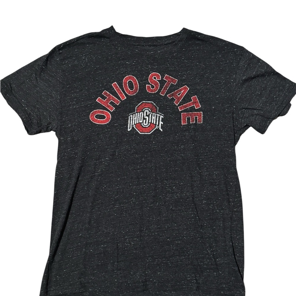 Unisex Ohio State Buckeyes Tee Marbled Distressed
